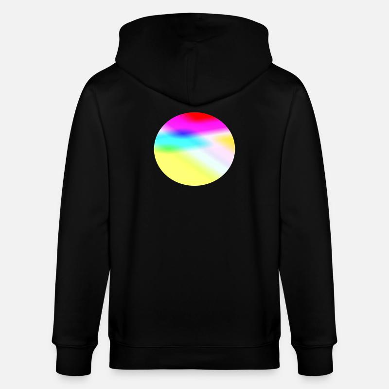 Rainbow Circle - Stanley/Stella CULTIVATOR Unisex Organic Hooded Jacket - black