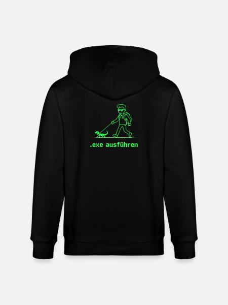 Exe ausführen Informatic Programming Geschenk - Stanley/Stella Unisex Bio-Kapuzenjacke CULTIVATOR - Schwarz