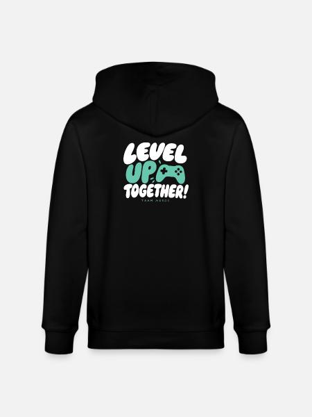 Level Up Together Team Nerds - Stanley/Stella Unisex Bio-Kapuzenjacke CULTIVATOR - Schwarz