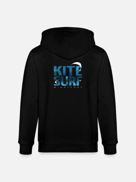 KITESURF 2021 blue - Stanley/Stella CULTIVATOR  Unisex Organic Hooded Jacket - black