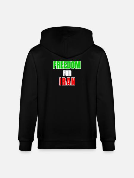 Iran Freedom - Stanley/Stella CULTIVATOR  Unisex Organic Hooded Jacket - black