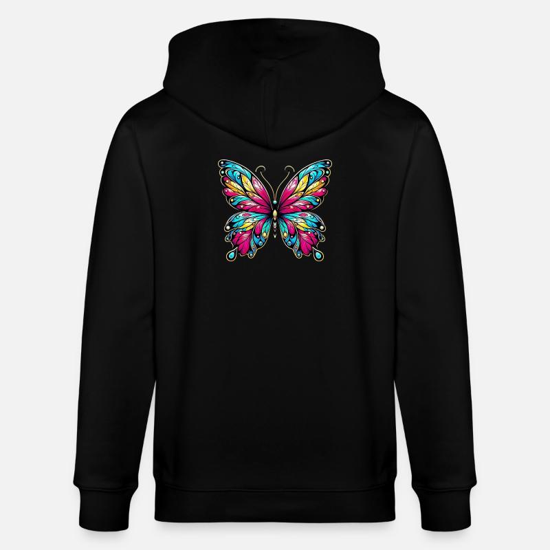 Papillon - Veste à capuche bio CULTIVATOR Stanley/Stella Unisexe - noir