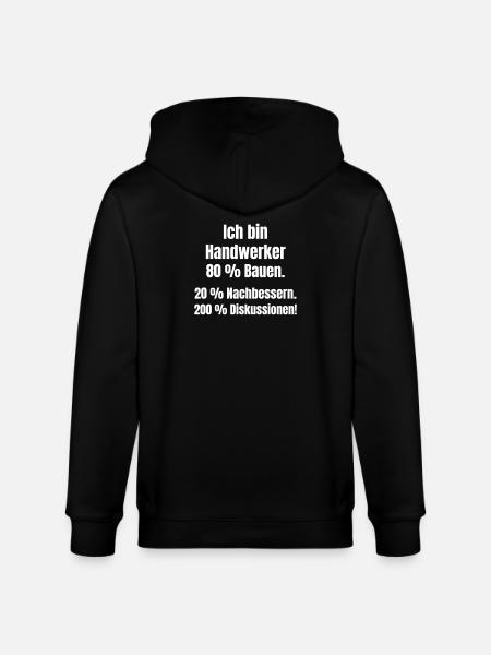 I'm a craftsman saying - Stanley/Stella CULTIVATOR Unisex Organic Hooded Jacket - black