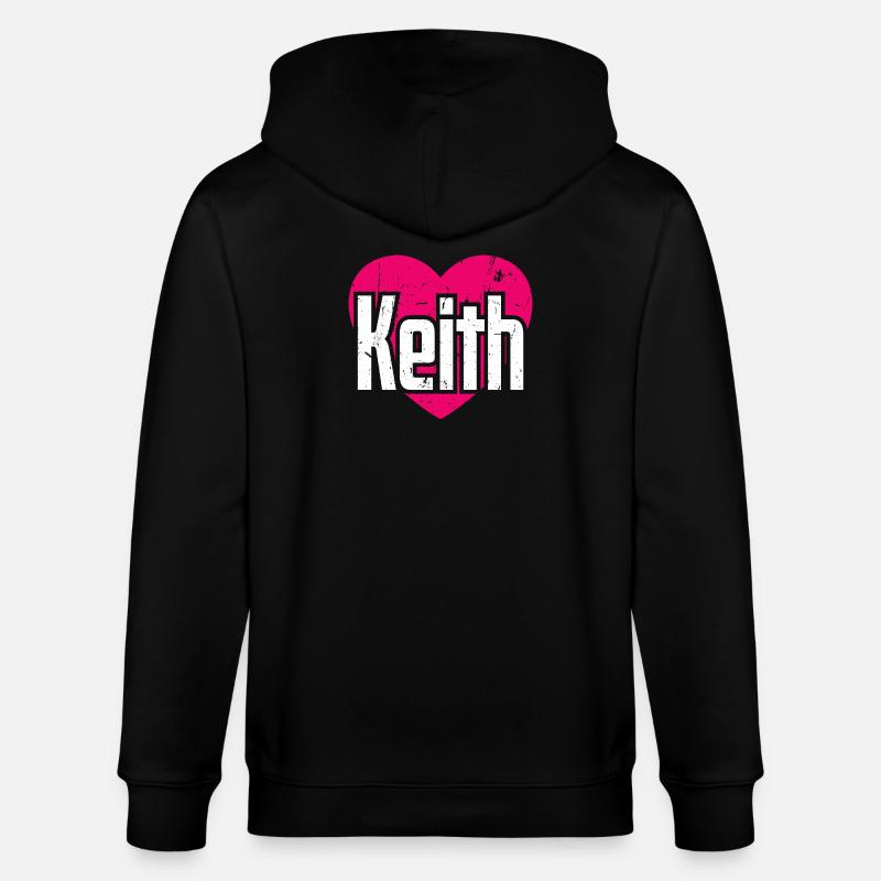 J’aime Keith Pink Heart J’aime Keith - Veste à capuche bio CULTIVATOR Stanley/Stella Unisexe - noir