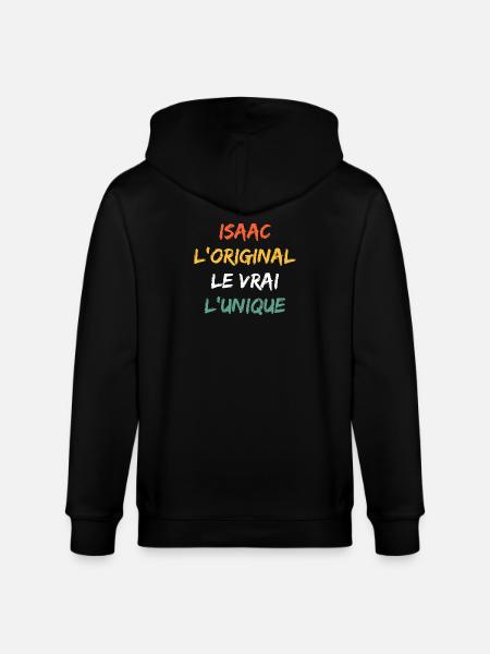 Isaac Original Le Vrai L'Unique - Veste à capuche bio CULTIVATOR Stanley/Stella Unisexe - noir