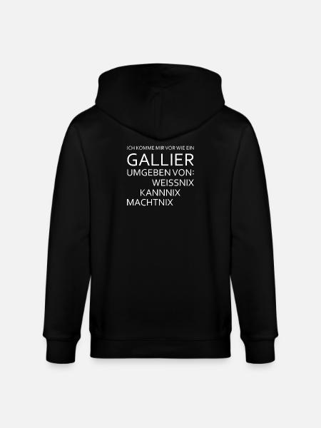 I feel like a Gaul - Stanley/Stella CULTIVATOR  Unisex Organic Hooded Jacket - black