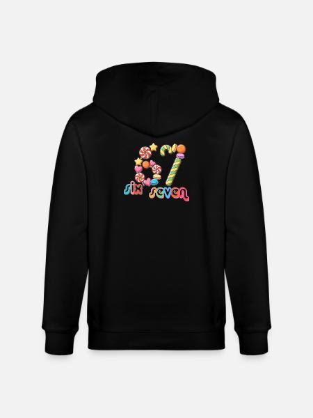 67 meme Candy Carousel Whimsy - Stanley/Stella CULTIVATOR  Unisex Organic Hooded Jacket - black