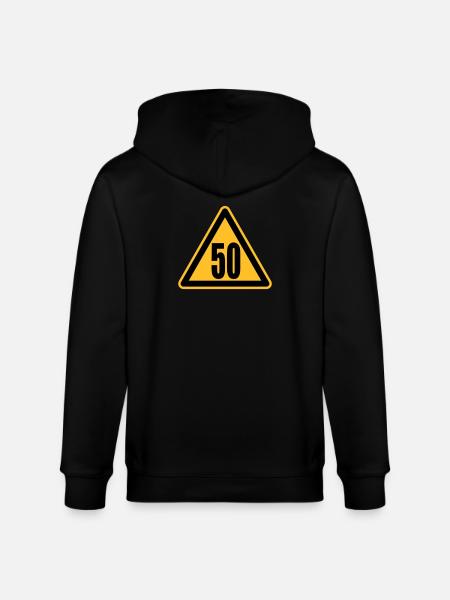 Achtung 50 - Stanley/Stella Unisex Bio-Kapuzenjacke CULTIVATOR - Schwarz