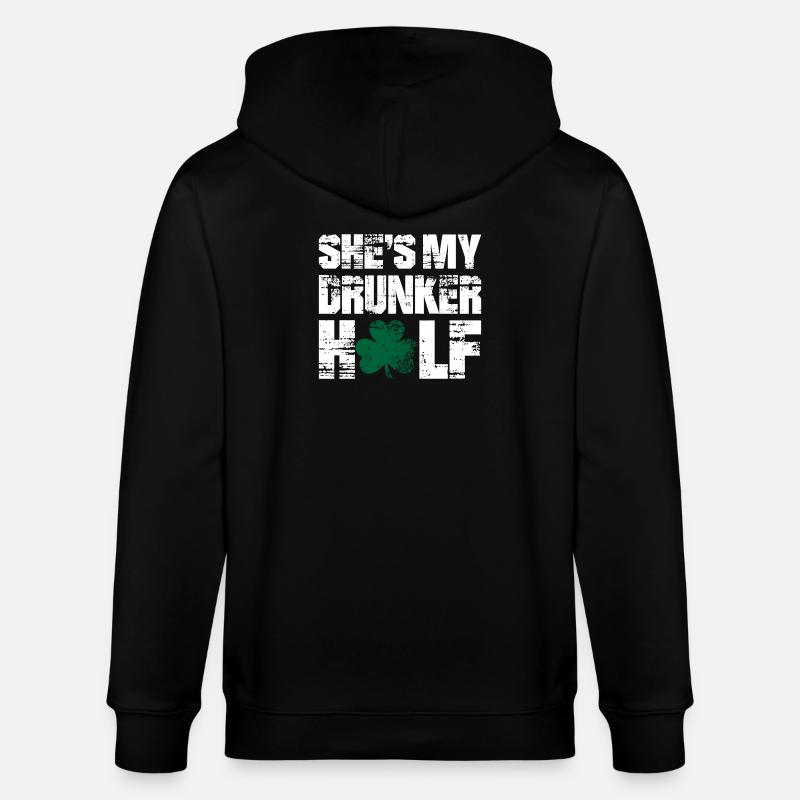 C’est mon trèfle ivre - Veste à capuche bio CULTIVATOR Stanley/Stella Unisexe - noir