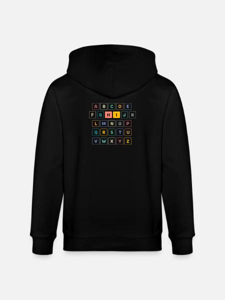 ABC Bunt HI - Kindergarten Preschool School - Stanley/Stella CULTIVATOR  Unisex Organic Hooded Jacket - black