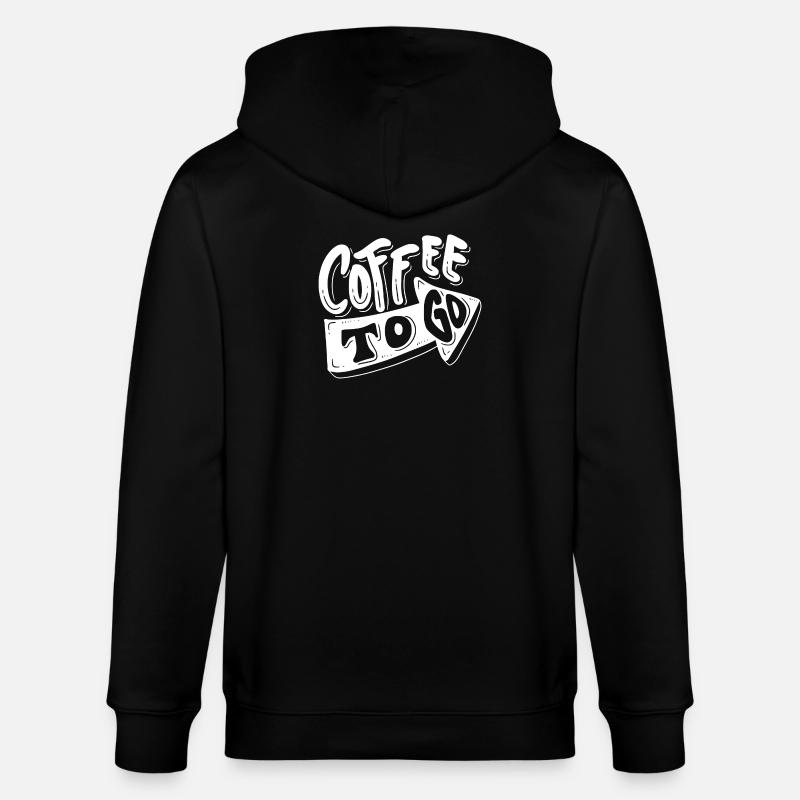 Kaffee, Ich mag Kaffee, Kaffeepause - Stanley/Stella Unisex Bio-Kapuzenjacke CULTIVATOR  - Schwarz