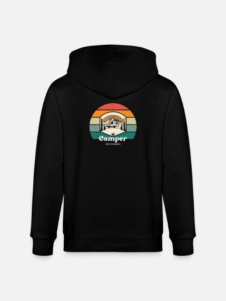 Camper since begining - Stanley/Stella Unisex Bio-Kapuzenjacke CULTIVATOR - Schwarz