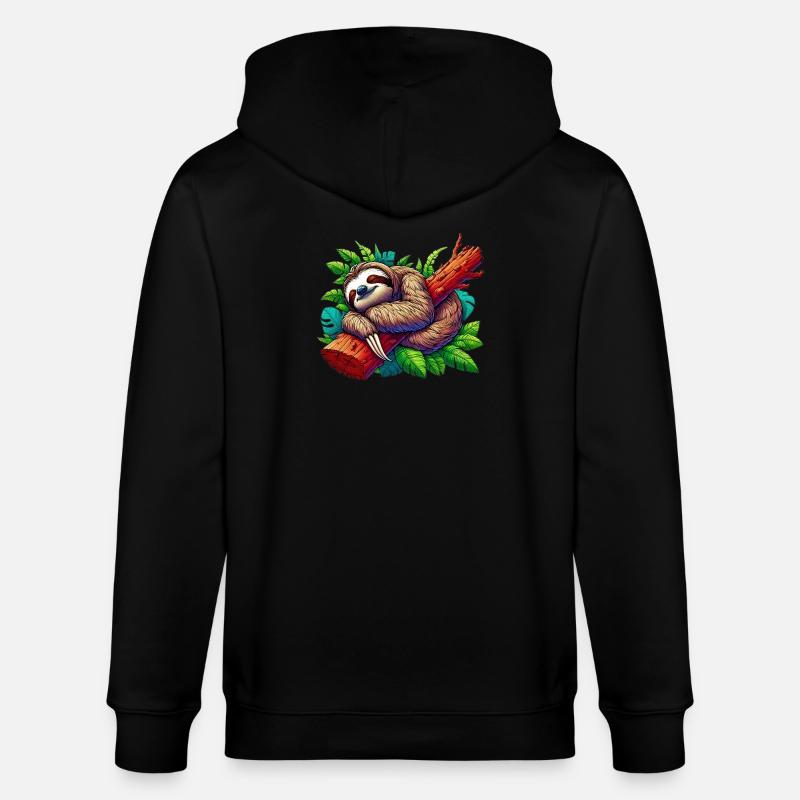 Faultier - Stanley/Stella Unisex Bio-Kapuzenjacke CULTIVATOR  - Schwarz