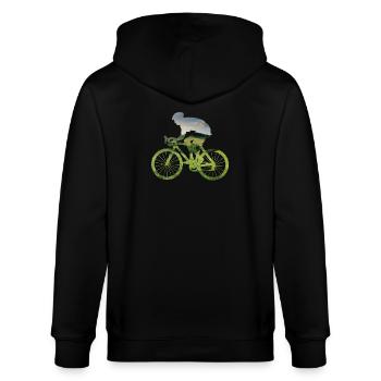 Nature silhouette cycliste à la campagne - Veste à capuche bio CULTIVATOR Stanley/Stella Unisexe - noir - Dos - Anna (173cm)