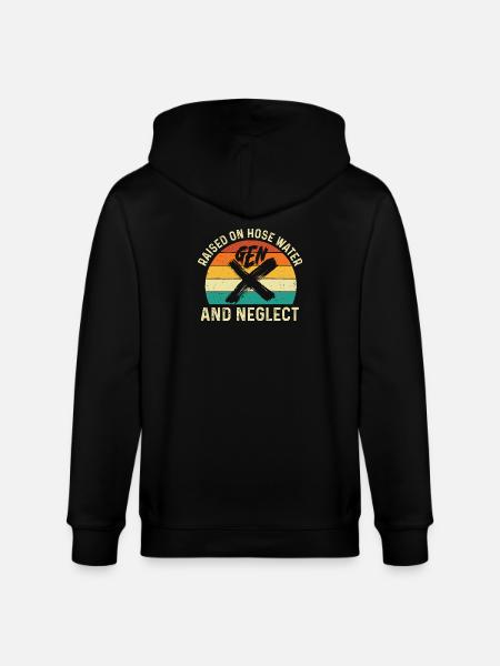 Generasjon X oppvokst med vannslange og forsømmelseshumor - Stanley/Stella CULTIVATOR økologisk unisex hettejakke - svart