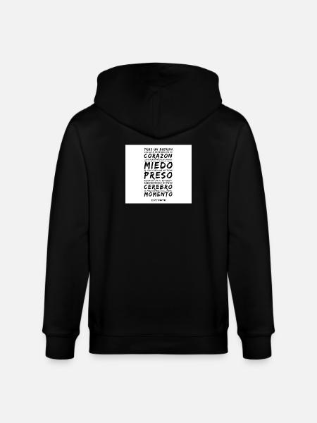 Heart and Fear in Verse - Stanley/Stella CULTIVATOR Unisex Organic Hooded Jacket - black