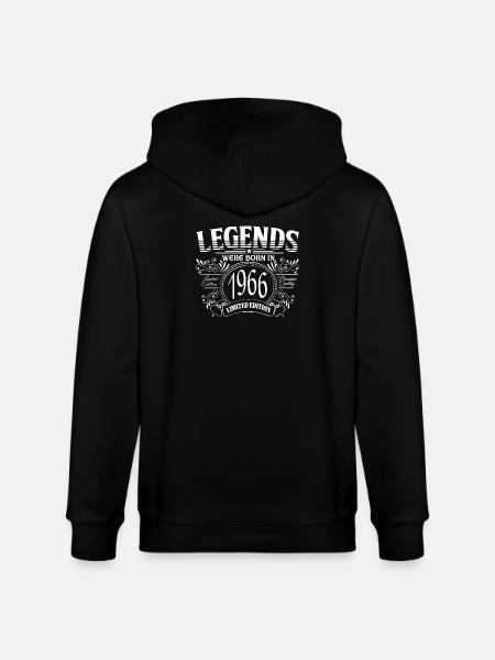 60th Birthday Legends 1966 Vintage Premium Quali - Stanley/Stella CULTIVATOR  Unisex Organic Hooded Jacket - black