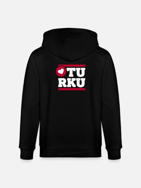 Ich liebe Turku City Pride - Stanley/Stella Unisex Bio-Kapuzenjacke CULTIVATOR  - Schwarz