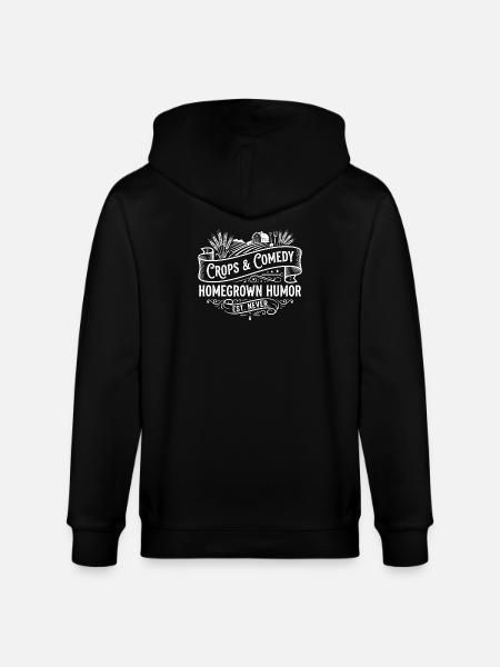 Crops & Comedy: Homegrown Humor - Stanley/Stella CULTIVATOR  Unisex Organic Hooded Jacket - black