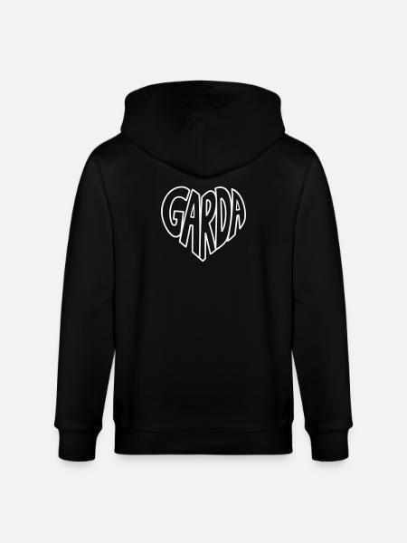 Garda Heart Font Logo - Stanley/Stella CULTIVATOR  Unisex Organic Hooded Jacket - black