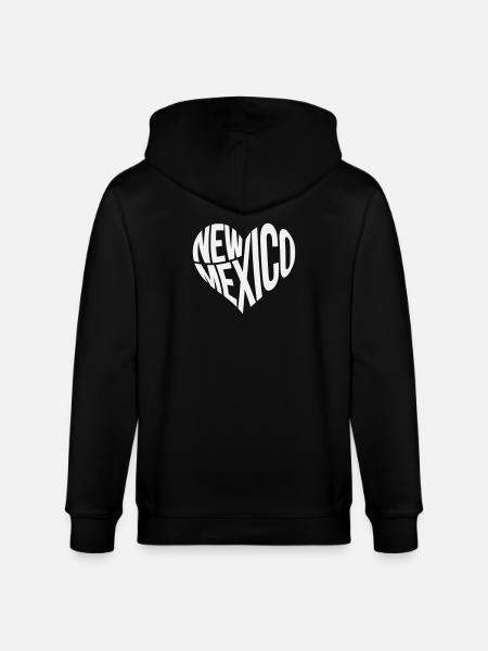 New Mexico Heart Typo - Stanley/Stella CULTIVATOR Unisex Organic Hooded Jacket - black