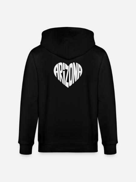 Arizona Heart Typo - Stanley/Stella CULTIVATOR  Unisex Organic Hooded Jacket - black