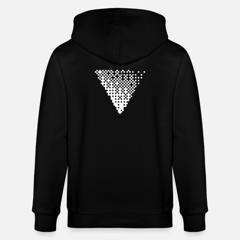 Grille triangulaire de pixels à demi-tons - Veste à capuche bio CULTIVATOR Stanley/Stella Unisexe - noir