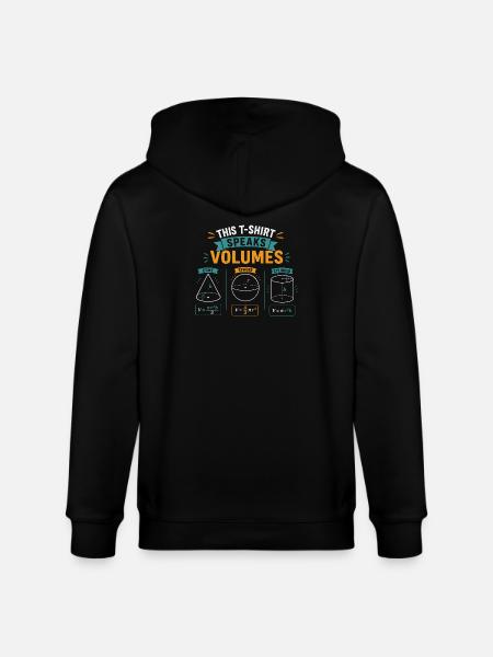 Funny Mathematics Science Maths Speak Volumes - Stanley/Stella CULTIVATOR  Unisex Organic Hooded Jacket - black