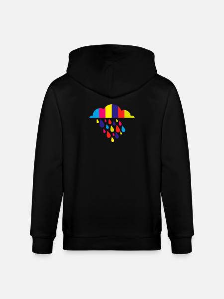 bunt herbst regen - Stanley/Stella Unisex Bio-Kapuzenjacke CULTIVATOR  - Schwarz