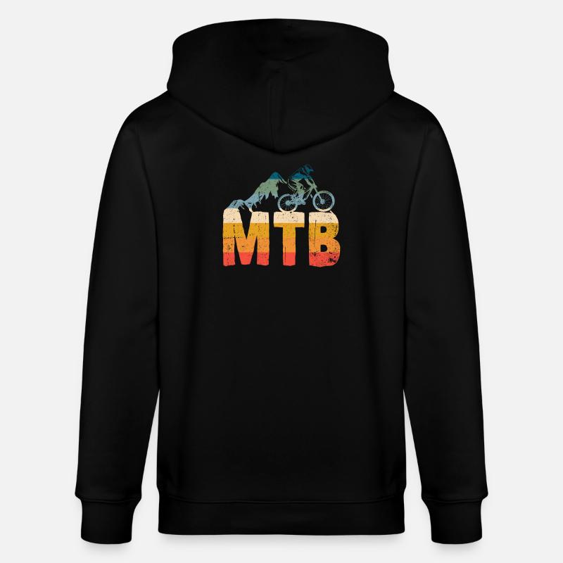 MTB Summit Gradient Fahrer - Stanley/Stella Unisex Bio-Kapuzenjacke CULTIVATOR  - Schwarz