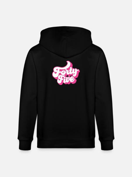Forty-five 45th Birthday Women Her 45 Years Old - Stanley/Stella CULTIVATOR  Unisex Organic Hooded Jacket - black