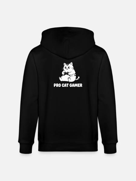 Pro Cat Gamer - Stanley/Stella CULTIVATOR Unisex Organic Hooded Jacket - black