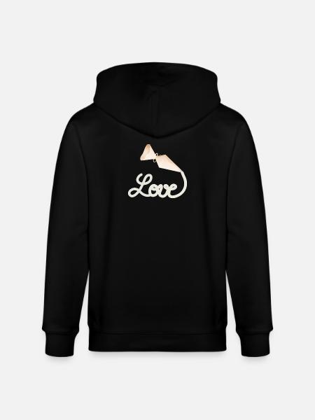 Spritzbeutel schreibt „Love“ – süßes Deko-Motiv - Stanley/Stella Unisex Bio-Kapuzenjacke CULTIVATOR - Schwarz
