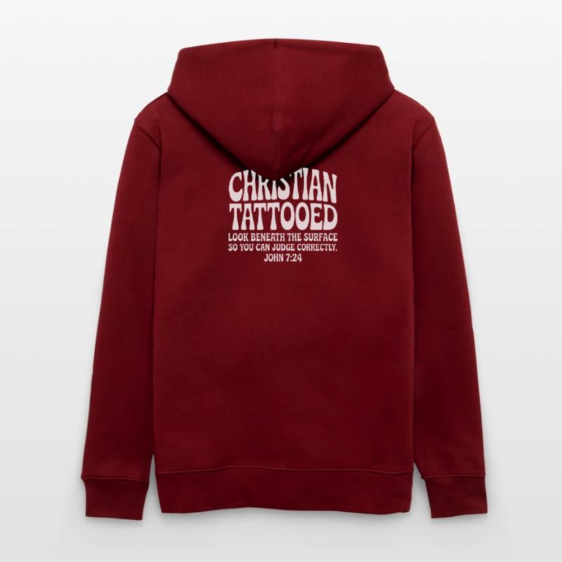 Christian Tattooed Look Beneath Surface Stanley/Stella CULTIVATOR  Unisex Organic Hooded Jacket