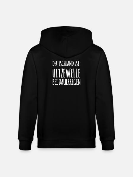 Lustiger Spruch Hitzewelle - Stanley/Stella Unisex Bio-Kapuzenjacke CULTIVATOR  - Schwarz