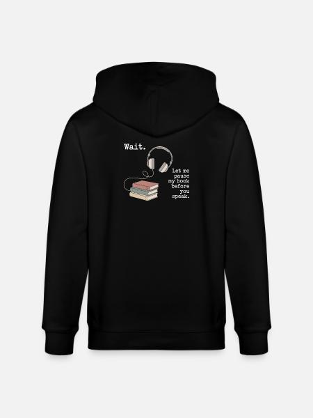 Hörbuch Kopfhörer Bücher - Stanley/Stella Unisex Bio-Kapuzenjacke CULTIVATOR  - Schwarz