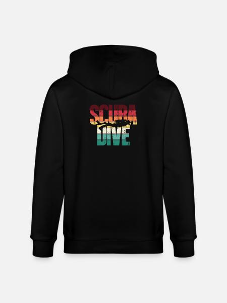 Scuba Love Dive - Stanley/Stella CULTIVATOR  Unisex Organic Hooded Jacket - black