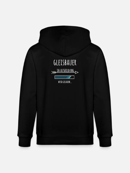 Gleisbauer Ausbildung Beruf Geschenk - Stanley/Stella Unisex Bio-Kapuzenjacke CULTIVATOR - Schwarz