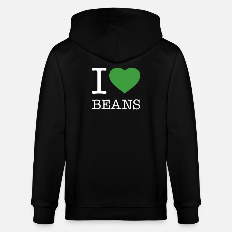 J’AIME LES HARICOTS Bohnen - Veste à capuche bio CULTIVATOR Stanley/Stella Unisexe - noir