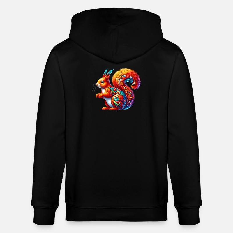 Eichhörnchen - Stanley/Stella Unisex Bio-Kapuzenjacke CULTIVATOR  - Schwarz