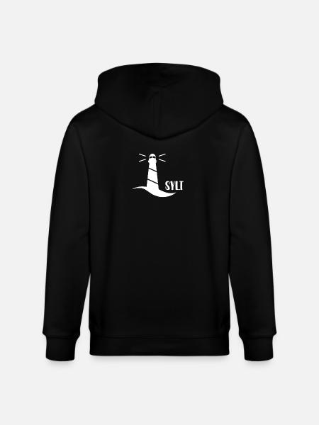 Lighthouse Sylt (white) - Stanley/Stella CULTIVATOR Unisex Organic Hooded Jacket - black