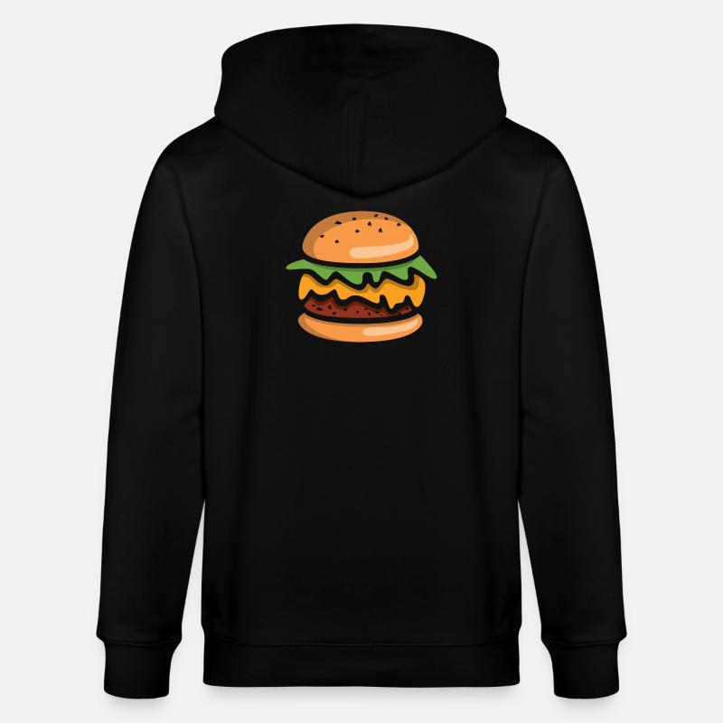 Cheeseburger Comic Burger - Veste à capuche bio CULTIVATOR Stanley/Stella Unisexe - noir