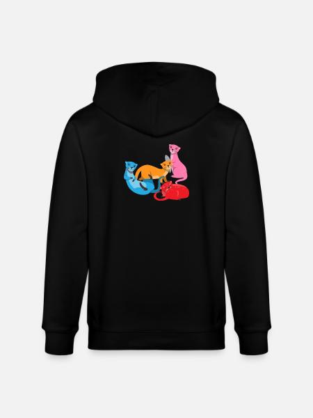 Sea Otter Cartoon Otter - Stanley/Stella CULTIVATOR Unisex Organic Hooded Jacket - black