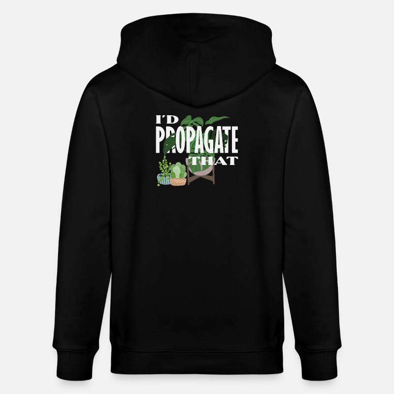 Je propage cette plante amoureuse - Veste à capuche bio CULTIVATOR Stanley/Stella Unisexe - noir