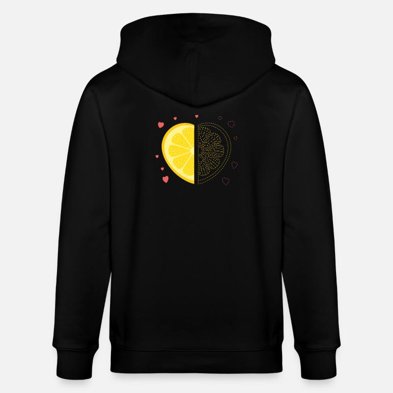 Zitronenherz – Missing My Other Half - Stanley/Stella Unisex Bio-Kapuzenjacke CULTIVATOR  - Schwarz
