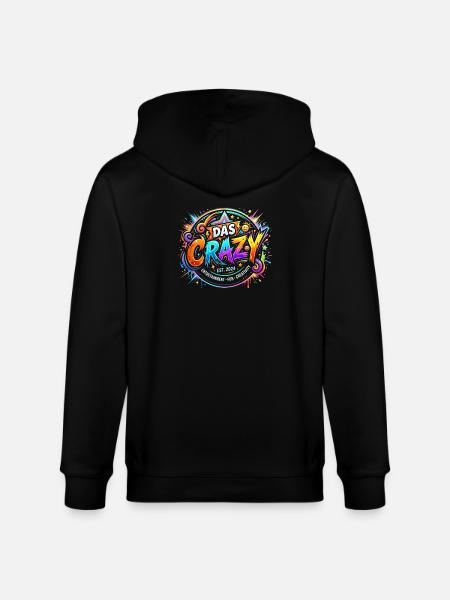 DAS CRAZY Neon Explosion - Stanley/Stella Unisex Bio-Kapuzenjacke CULTIVATOR - Schwarz