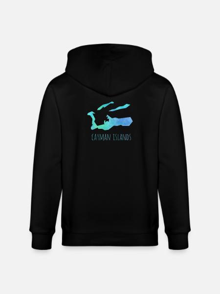 Cayman Islands - Stanley/Stella CULTIVATOR Unisex Organic Hooded Jacket - black