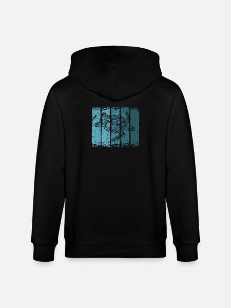 turtle - Stanley/Stella CULTIVATOR  Unisex Organic Hooded Jacket - black