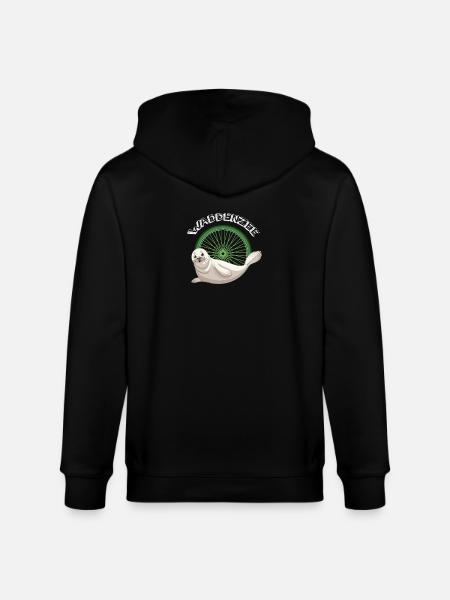 Waddenzee tshirt 2 - Stanley/Stella CULTIVATOR Unisex Organic Hooded Jacket - black