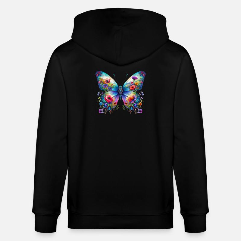 Papillon - Veste à capuche bio CULTIVATOR Stanley/Stella Unisexe - noir